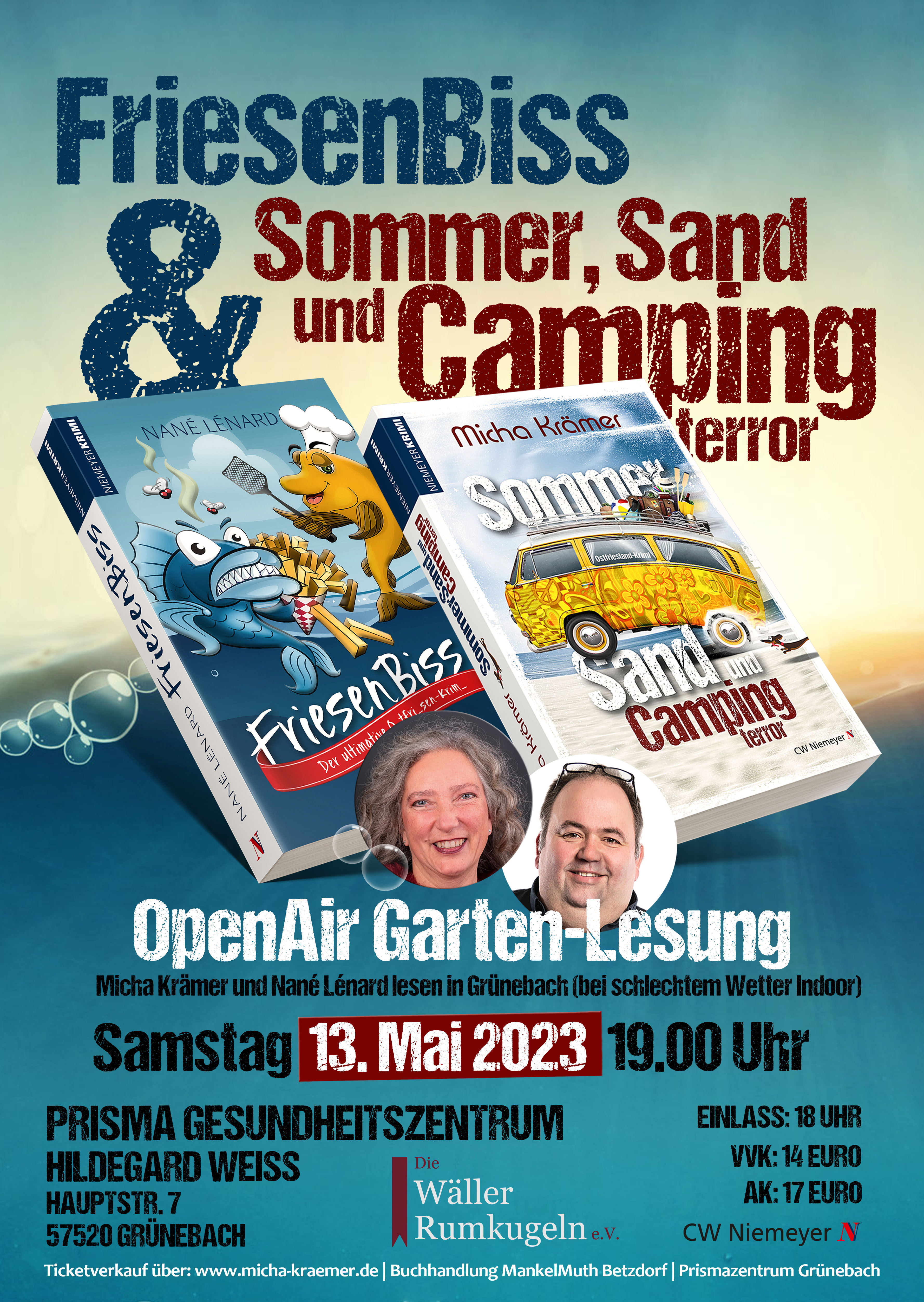OpenAir Garten-Lesung mit Nané Lénard & Micha Krämer 13. Mai 2023